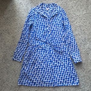 Gap Heart Print Blue Dress Size XS Gap Heart Print Blue Dress Size XS