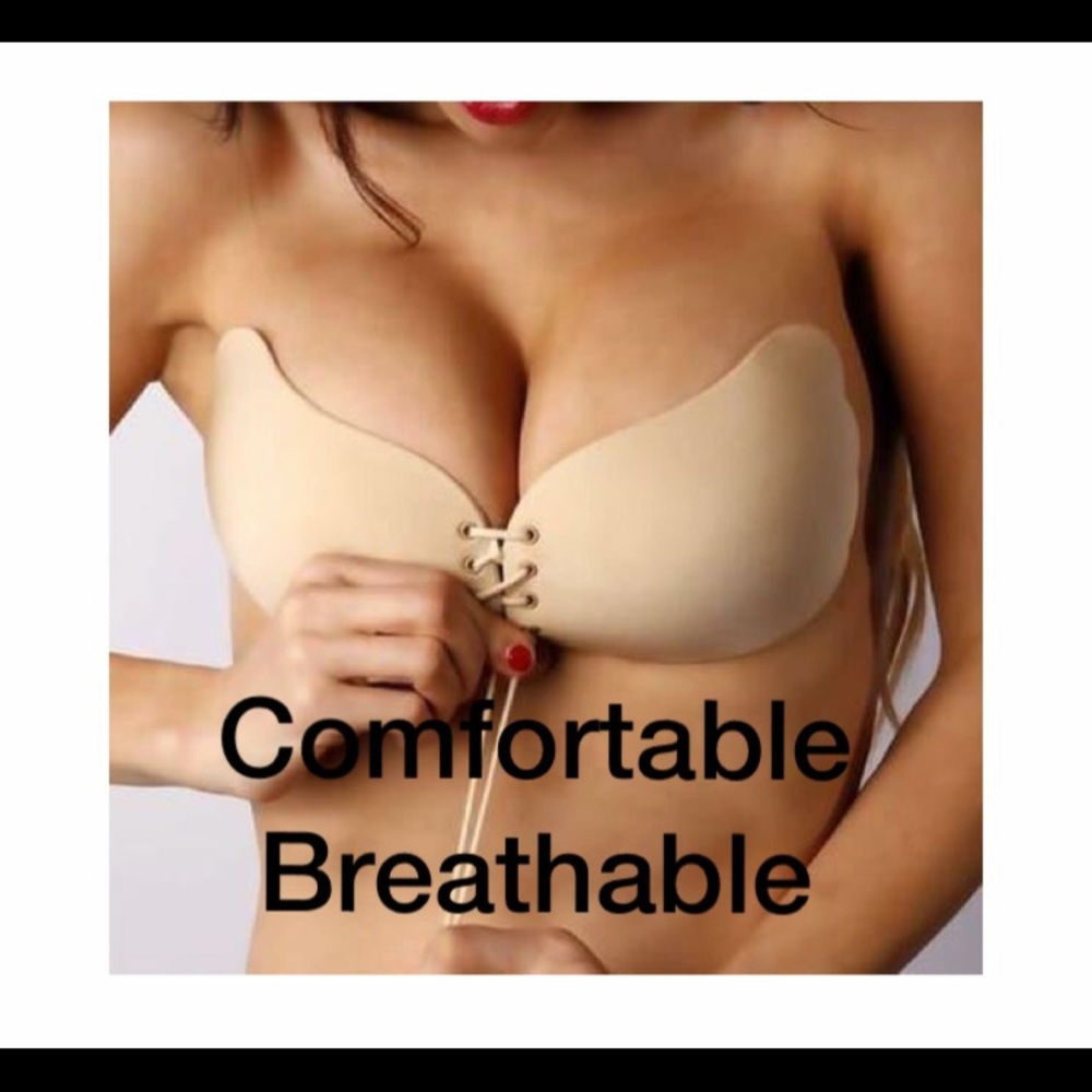 Adhesive, Reusable(up to 50x)Strapless, Pushup Bra