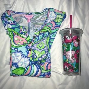 Lilly Pulitzer 3/4 sleeve top