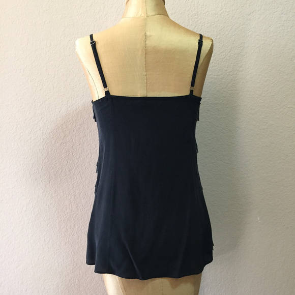 MM Couture by Miss Me Black Layered Silk Top! - Picture 4 of 8