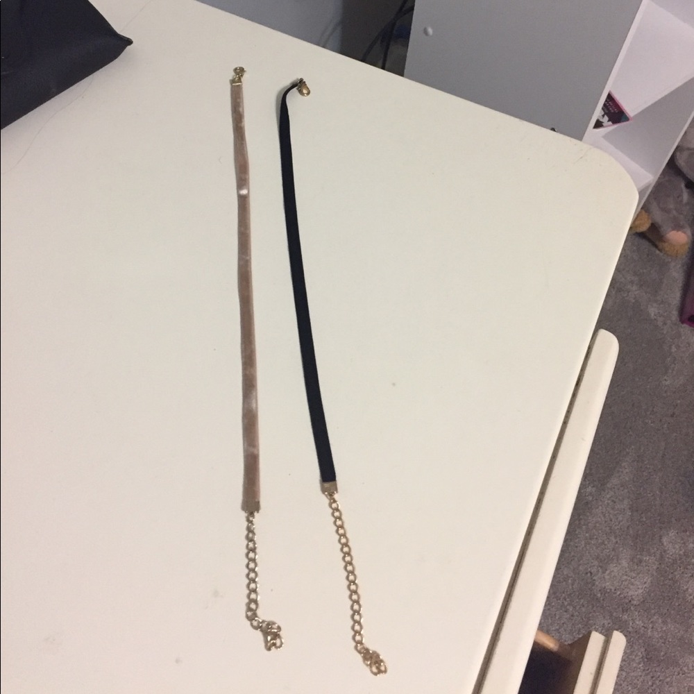 2 choker necklaces