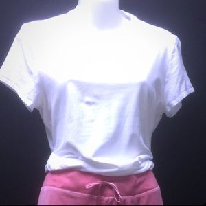 BANANA REPUBLIC LARGE WHITE CREW NECK TEE BANANA REPUBLIC LARGE WHITE CREW NECK TEE