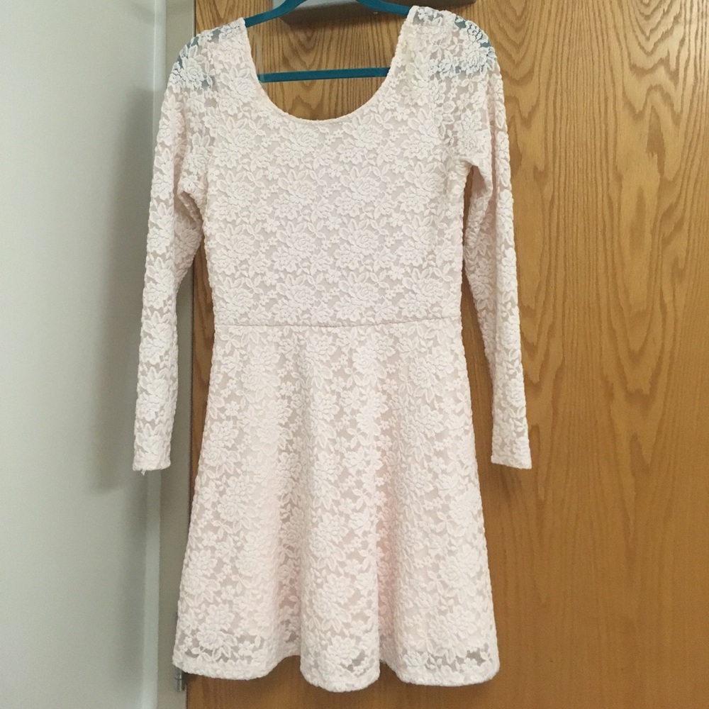 Light pink lace dress