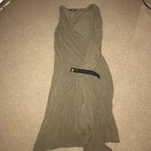 Alexander McQueen lightly worn Olive colored dress