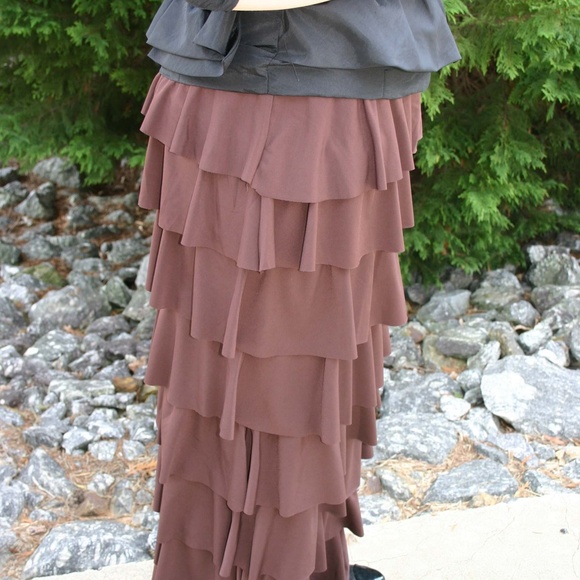BROWN 8 layer ruffle skirts. 4 sizes! - Picture 3 of 7