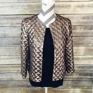 Topshop Gold Sequin Blazer Topshop Gold Sequin Blazer