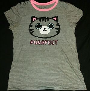 Peachy collared kitten tee(Shimmery)