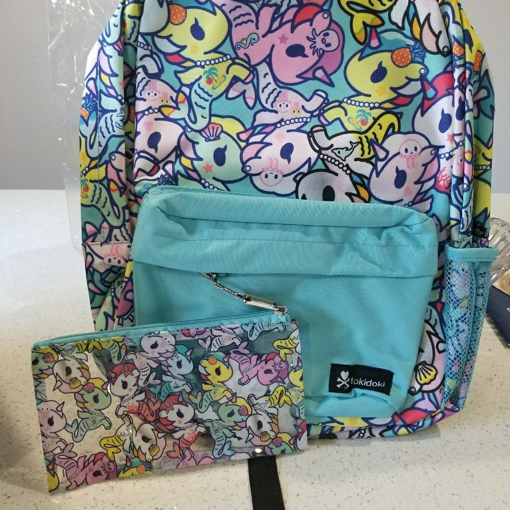 Tokidoki back pack with case