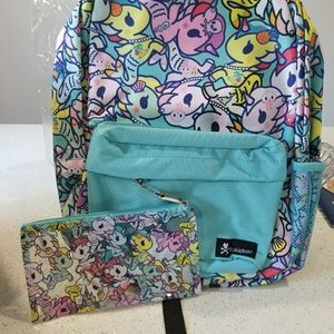 Tokidoki back pack with case