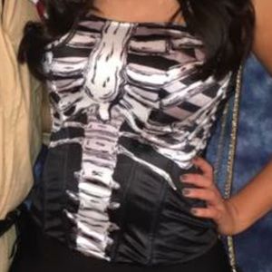 Skull corset Halloween worn once