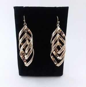 NWOT Gold Swirl Earrings