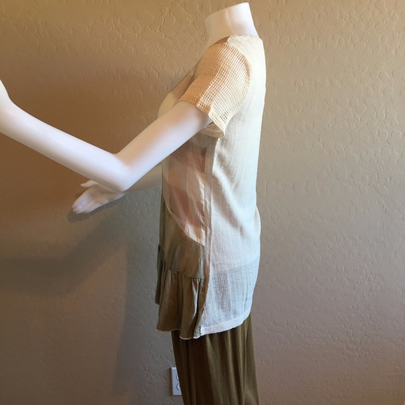 Multi-Patterned Textured Bohemian Top - Picture 2 of 6