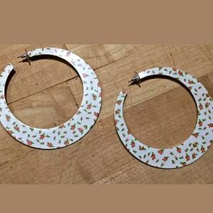 Betsey Johnson VINTAGE TEA PARTY Rose Bud hoops Betsey Johnson VINTAGE TEA PARTY Rose Bud hoops