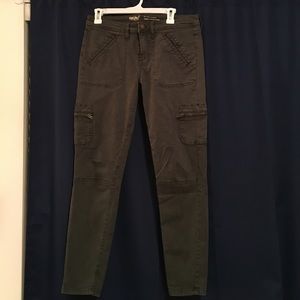 Olive motorcycle jeans