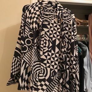 Versace silk button down shirt