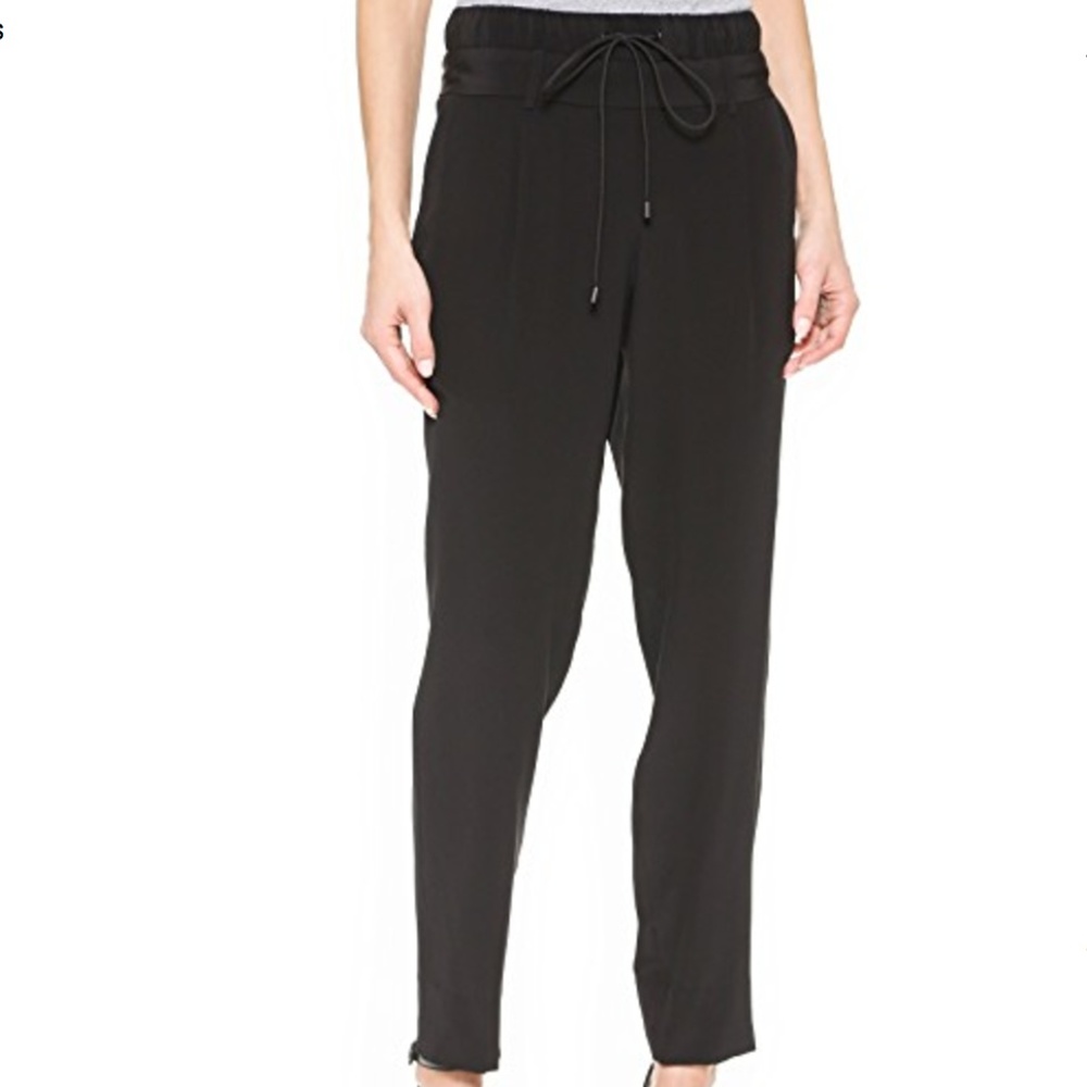 Pure silk black Public School lounge pants NWT