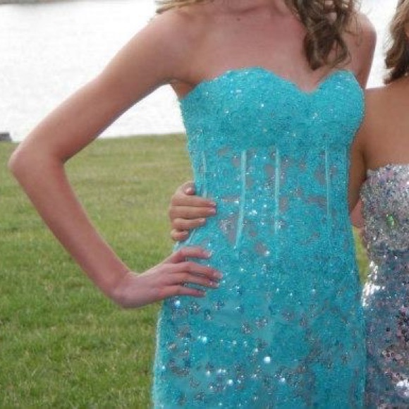 Blue Jovani Prom Dress - Picture 2 of 3