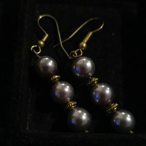 Beaded pearl earrings