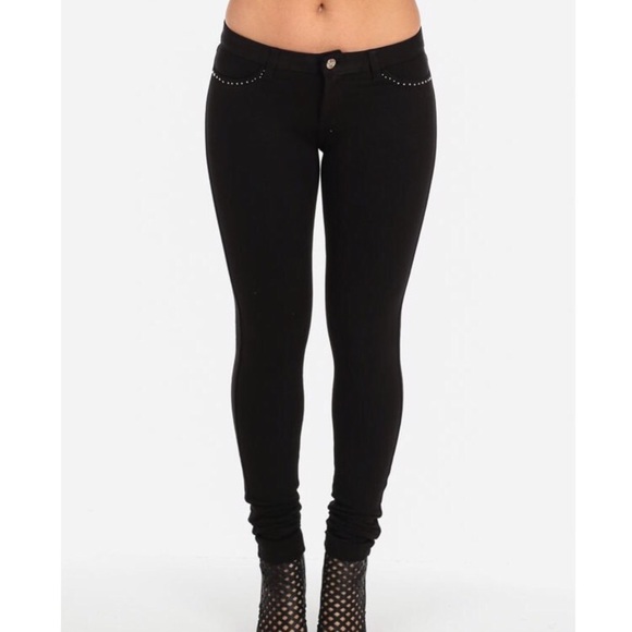 Black embellished pants - Picture 2 of 3