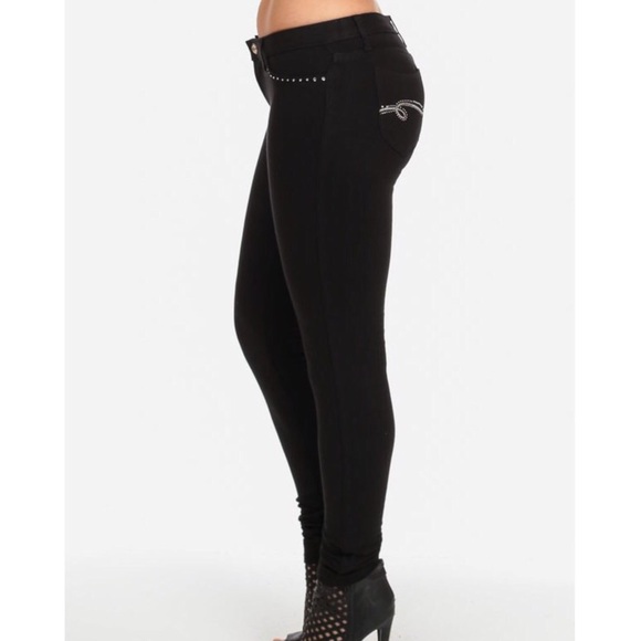 Black embellished pants - Picture 3 of 3