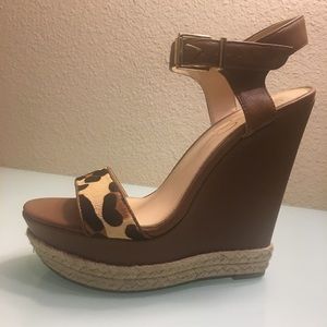 Cheetah Print Wedges