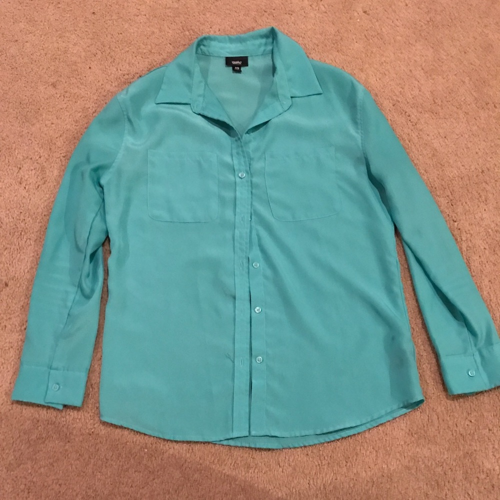 Teal blouse