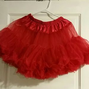 Full red petticoat adult one size fits most