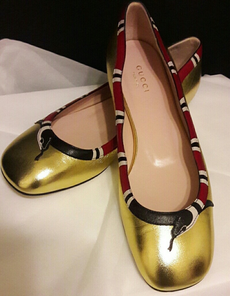 GUCCI Kingsnake Ballet Flats - NWT- Size 8/38 - Picture 6 of 6