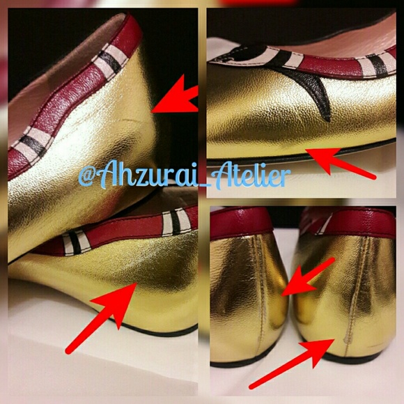 GUCCI Kingsnake Ballet Flats - NWT- Size 8/38 - Picture 3 of 6