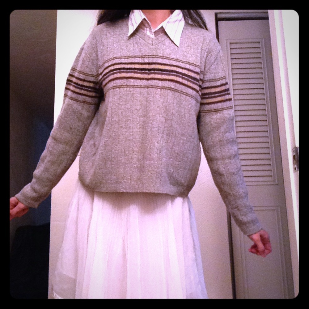 Fiorlini International Gray Sweater with Stripes - Picture 2 of 2