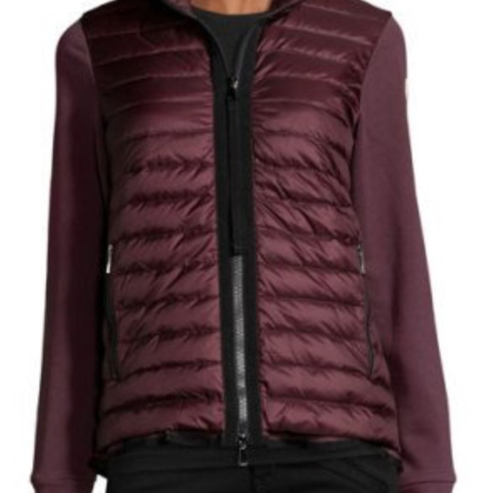 Moncler Maglia Jersey Puffer Front Cardigan Jacket