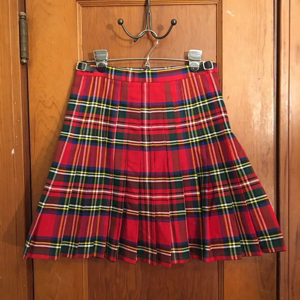 FINALPRICE Vintage Plaid Scottish Kilt Style Skirt