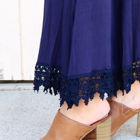 navy flared pants - Picture 4 of 4