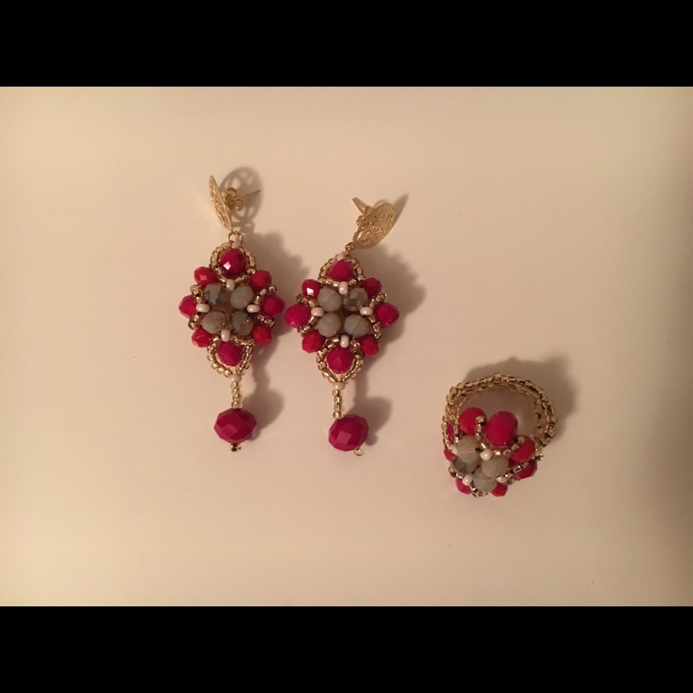 Handcrafted Earring and Ring Set from Brazil!