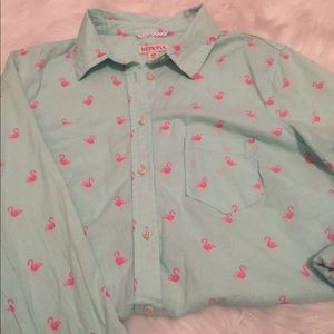 Merona flamingo button up Merona flamingo button up