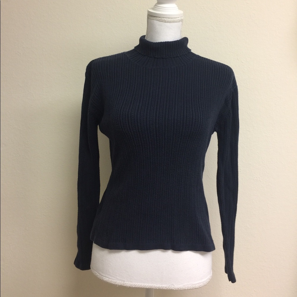 Laura Ashley Navy blue turtleneck