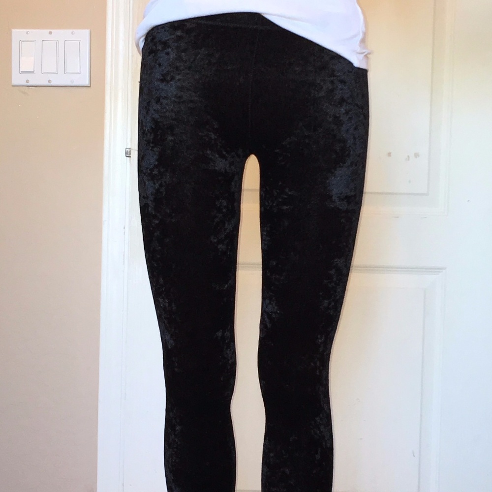 Black Velour/Velvet Sacred Threads Leggings