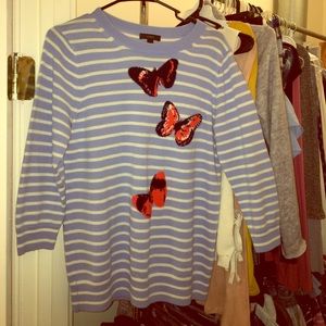 J. Crew Butterfly Sweater with 3/4 Sleeves