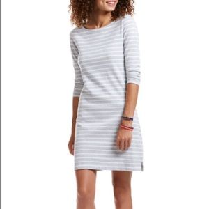 Gray and White striped thick dress