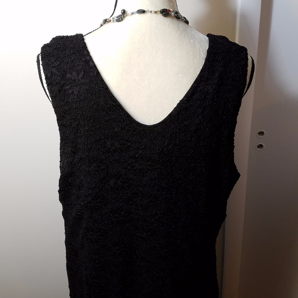 Yellow Star Lace Dress 3X Black & White Maxi - Picture 4 of 8