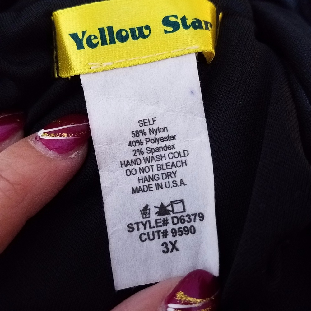 Yellow Star Lace Dress 3X Black & White Maxi - Picture 8 of 8