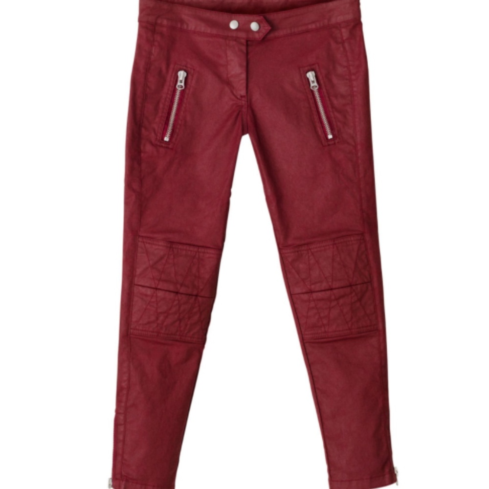 Isabel Marant pour H&M waxed trouser pants.