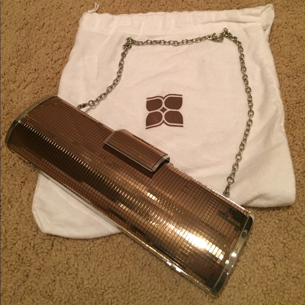 BCBG metallic clutch