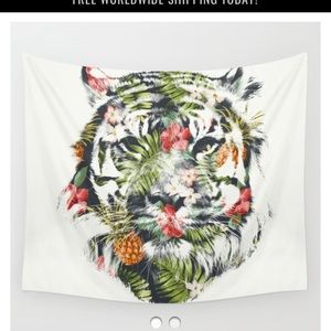 51x60in Wall Tapestry (Tropical Tiger)