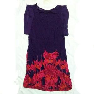 H&M Purple Floral Print Sheeth Dress H&M Purple Floral Print Sheeth Dress