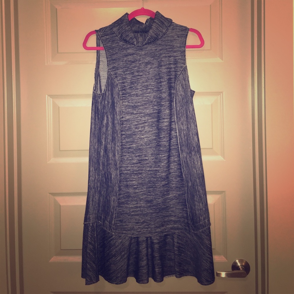 Trendy Denim, Cowl Neck, A-Line Dress - Size Small