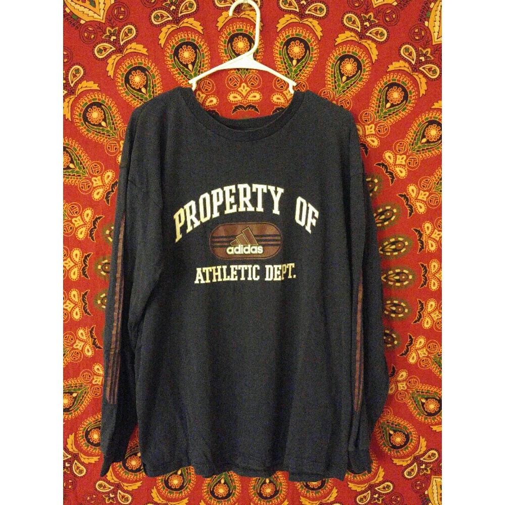 Vintage Navy Blue Adidas Long Sleeve Shirt