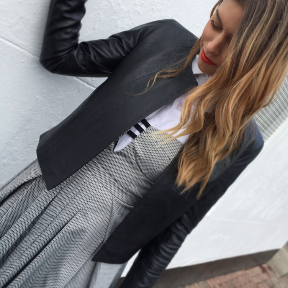 Classic black leather jacket AU14 / US 8-10