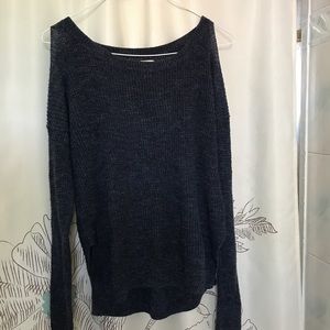 Holister dark blue thermal knit shirt