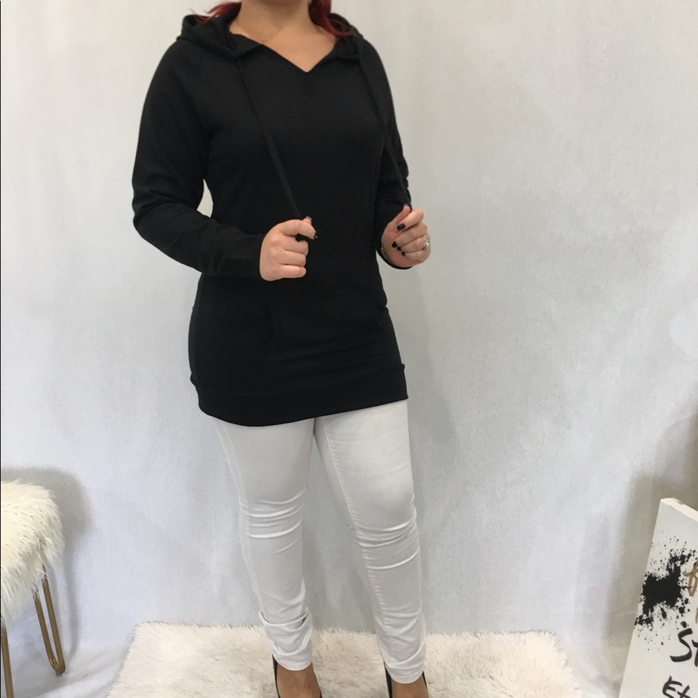 Hooded sweatshirt with large front pocket
